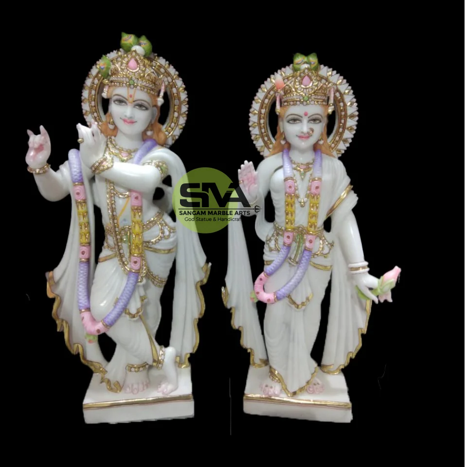 Marble Radha Krishna Idol for Home