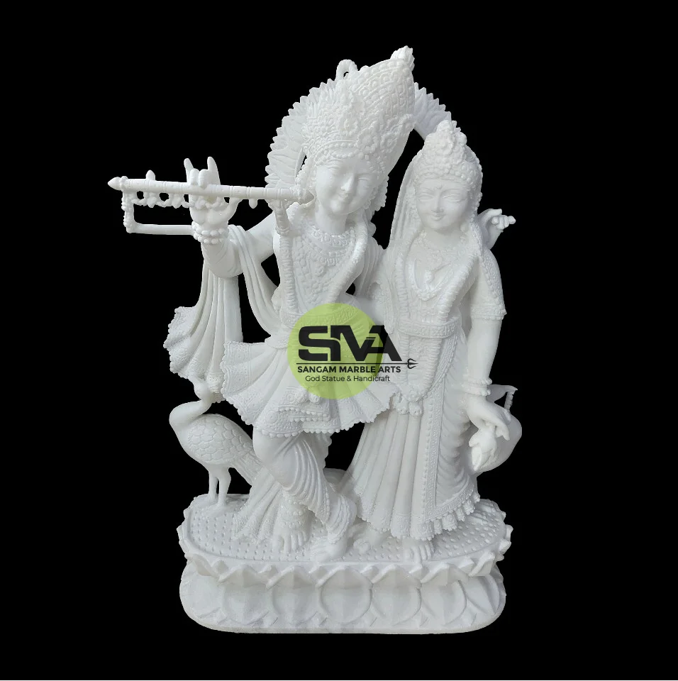 Marble Radha Krishna Moorti