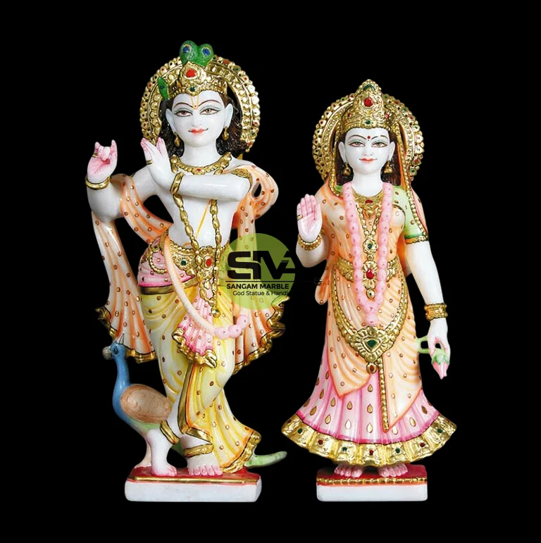 Radha Krishna Marble Statues