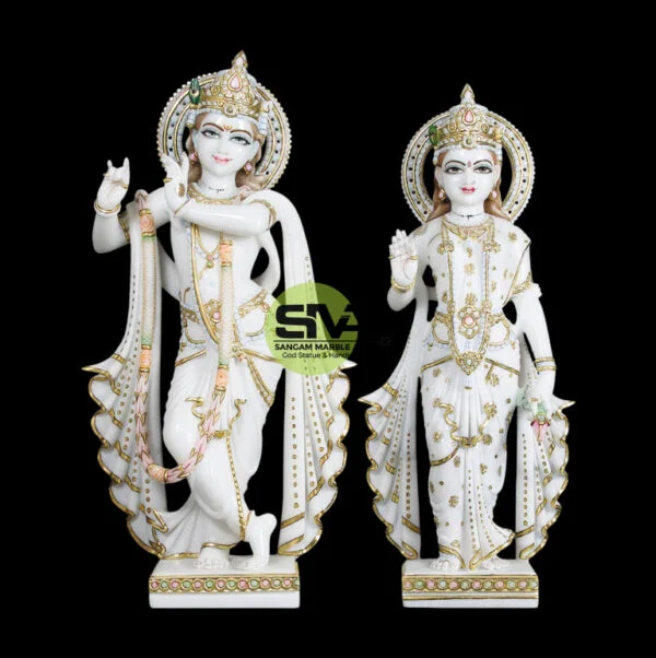 Radha Krishna Marble Statue For Home Temple