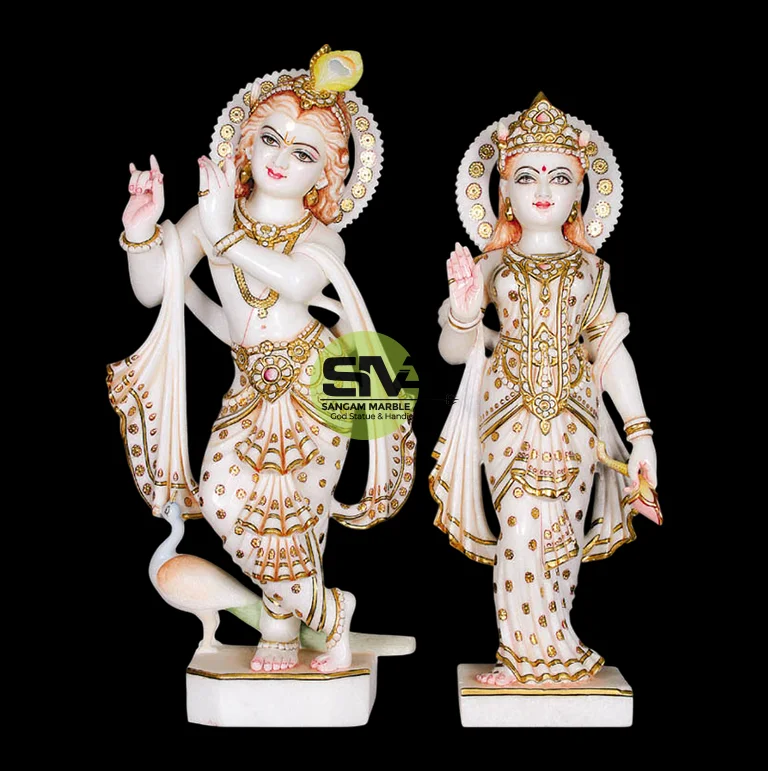 Radha Krishna Marble God Murti