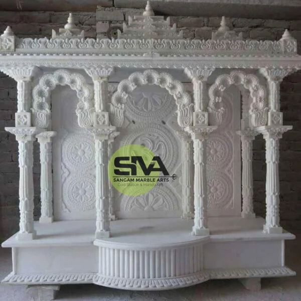 Super White Marble Mandir