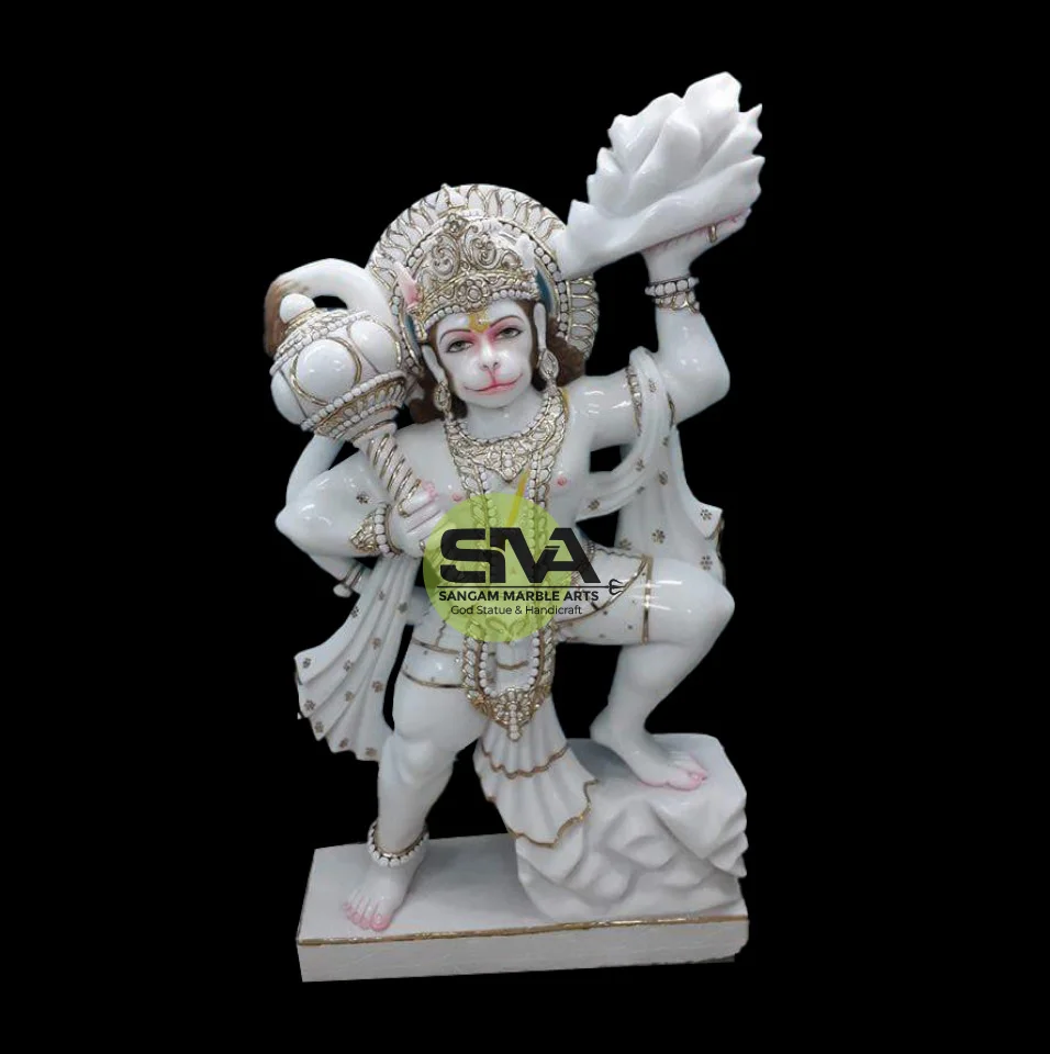 Veer Hanuman Ji Marble Murti