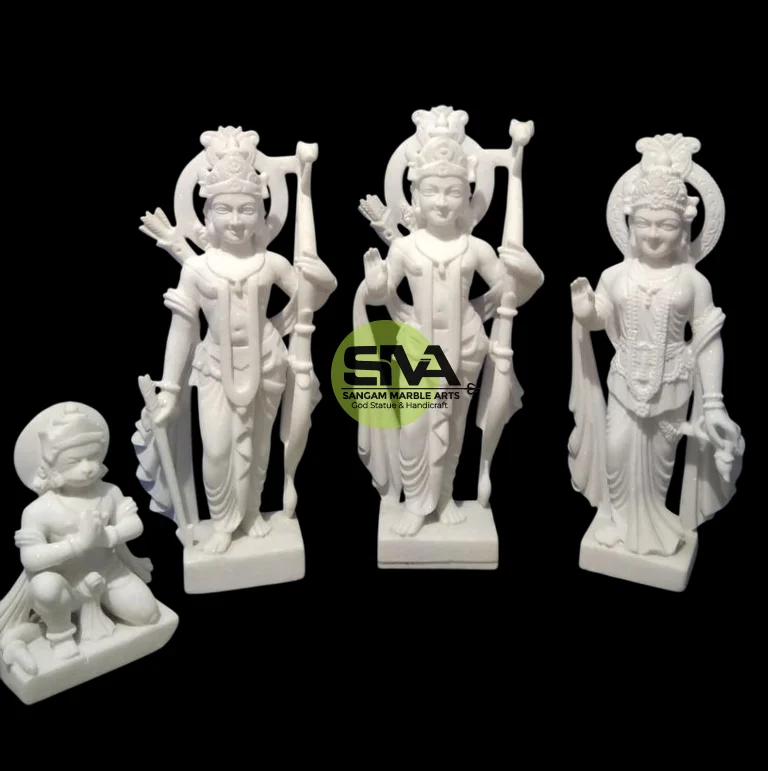 Veitnam white Marble Ram Darbar Murti