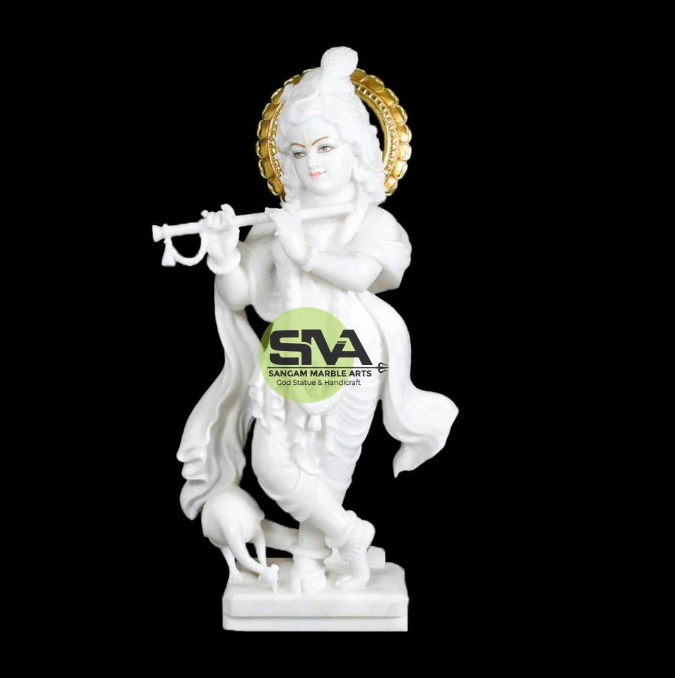 White Marble Krishna Murti