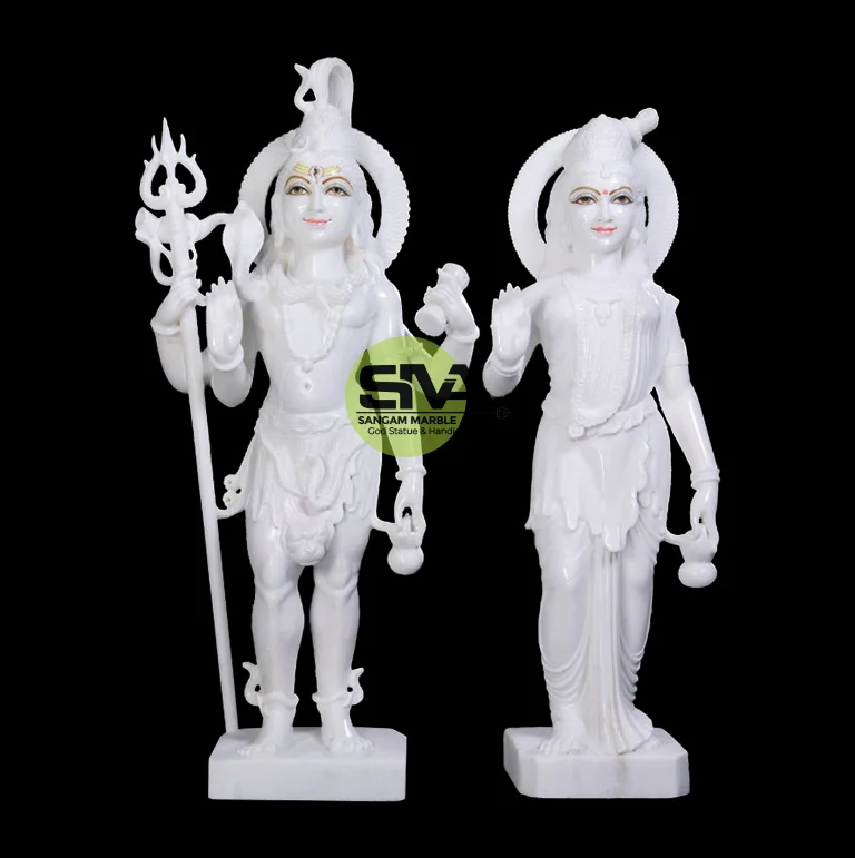 White Marble Standing shiv murti