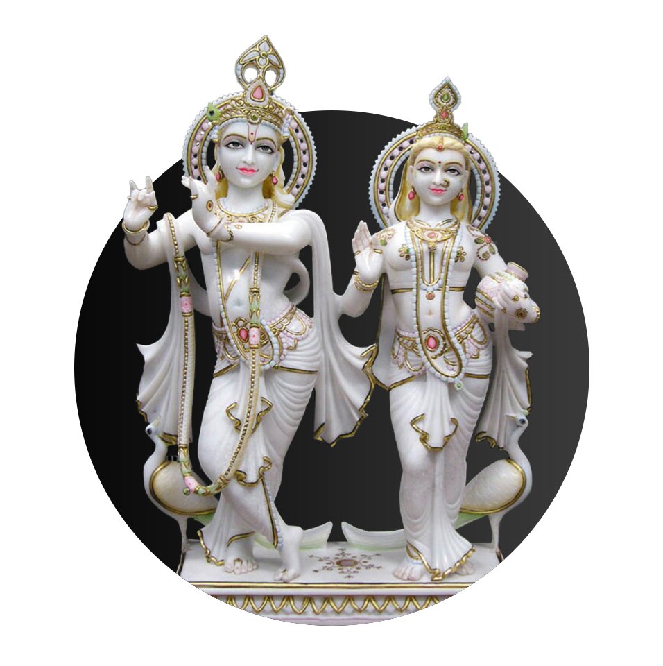 Radha Krishna Marble Murti
